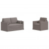 Zestaw Sof 2 pcs Ciemnoszary 139 x 78 x 80 cm tkanina