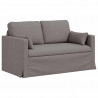 Zestaw Sof 2 pcs Ciemnoszary 139 x 78 x 80 cm tkanina