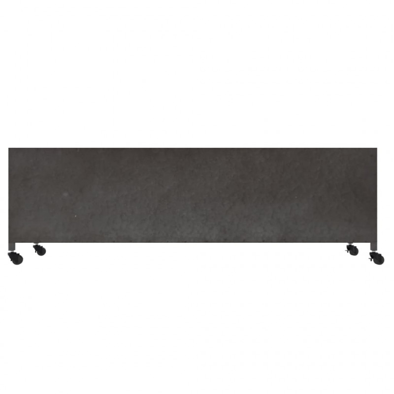 Szafka pod telewizor, srebrna, 110x30x40 cm, żelazna
