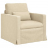 Zestaw Sof 2 pcs Kremowy 139 x 78 x 80 cm tkanina