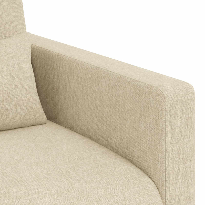 Zestaw Sof 2 pcs Kremowy 139 x 78 x 80 cm tkanina