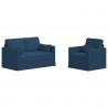 Zestaw Sof 2 pcs Niebieski 139 x 78 x 80 cm tkanina
