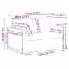 Zestaw Sof 2 pcs Niebieski 139 x 78 x 80 cm tkanina