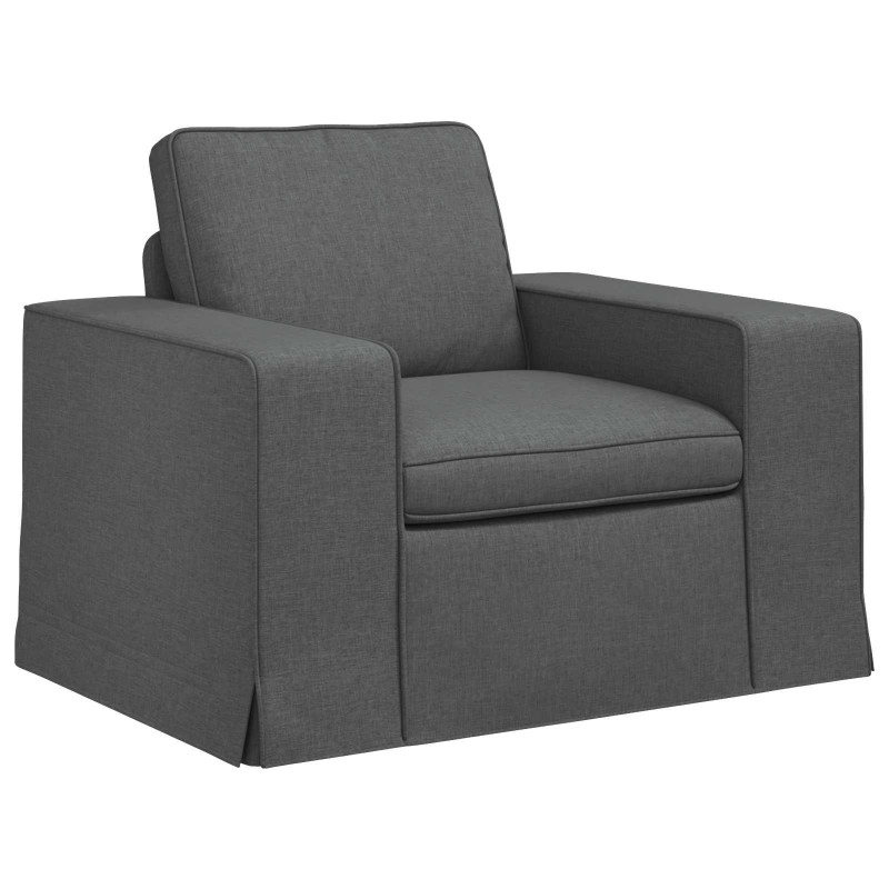 Zestaw Sof 2 pcs Ciemnoszary 182 x 80 x 82 cm tkanina