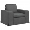Zestaw Sof 2 pcs Ciemnoszary 182 x 80 x 82 cm tkanina