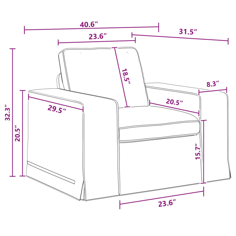 Zestaw Sof 2 pcs Ciemnoszary 182 x 80 x 82 cm tkanina