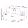 Zestaw Sof 2 pcs Ciemnoszary 182 x 80 x 82 cm tkanina