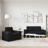 Zestaw Sof 2 pcs Czarny 182 x 80 x 82 cm tkanina