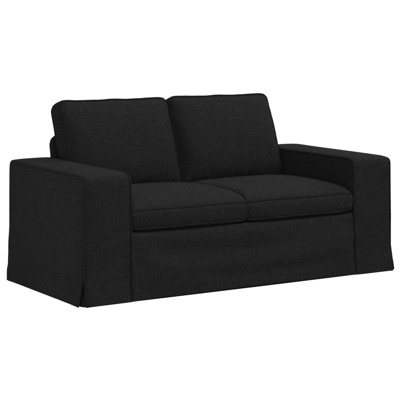 Zestaw Sof 2 pcs Czarny 182 x 80 x 82 cm tkanina