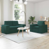 Zestaw Sof 2 pcs Ciemna zieleń 182 x 80 x 82 cm tkanina