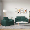 Zestaw Sof 2 pcs Ciemna zieleń 182 x 80 x 82 cm tkanina
