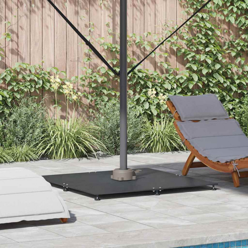 Podstawa do parasola ciemno szary 100 x 100 x 4 cm Stal