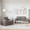 Zestaw Sof 2 pcs Ciemnoszary 182 x 80 x 82 cm tkanina