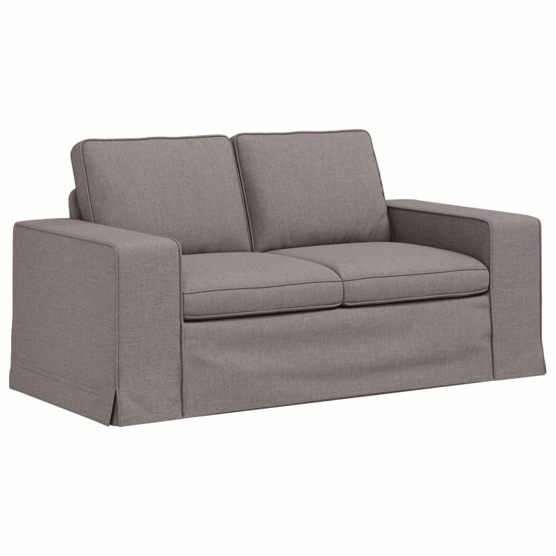 Zestaw Sof 2 pcs Ciemnoszary 182 x 80 x 82 cm tkanina