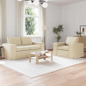 Zestaw Sof 2 pcs Kremowy 182 x 80 x 82 cm tkanina