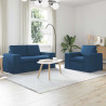 Zestaw Sof 2 pcs Niebieski 182 x 80 x 82 cm tkanina