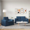 Zestaw Sof 2 pcs Niebieski 182 x 80 x 82 cm tkanina