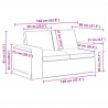 Zestaw Sof 2 pcs Niebieski 182 x 80 x 82 cm tkanina