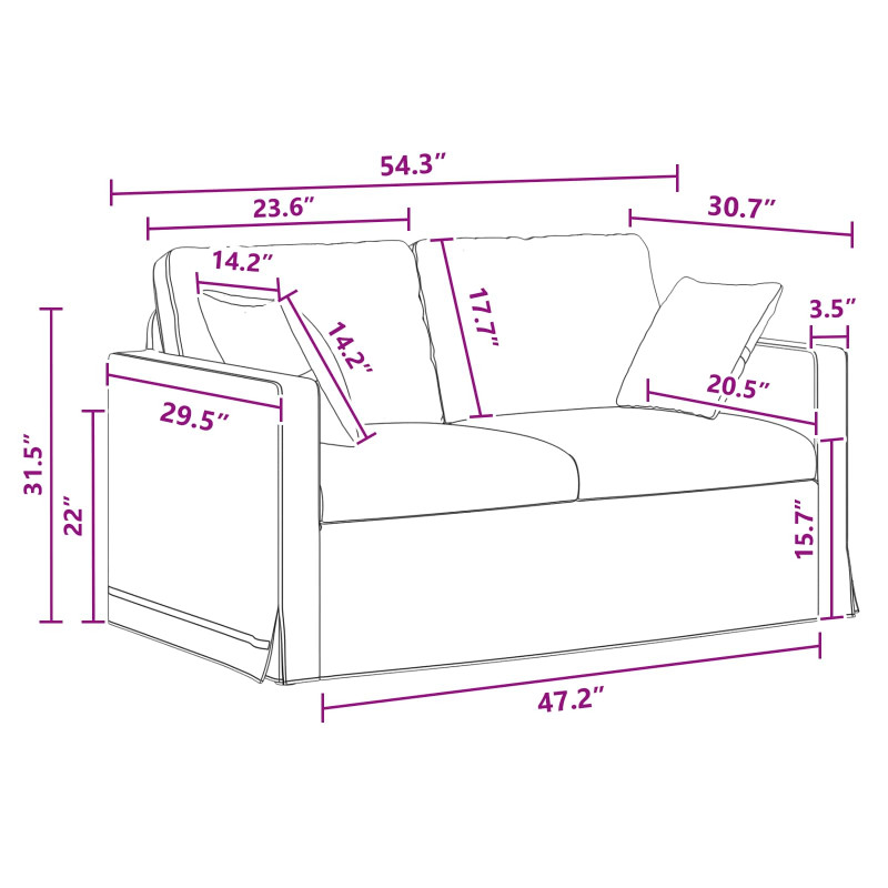 Zestaw Sof 2 pcs Ciemnoszary 138 x 78 x 80 cm Aksamit