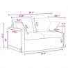 Zestaw Sof 2 pcs Ciemnoszary 138 x 78 x 80 cm Aksamit