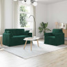 Zestaw Sof 2 pcs Ciemna zieleń 138 x 78 x 80 cm Aksamit