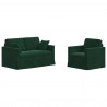 Zestaw Sof 2 pcs Ciemna zieleń 138 x 78 x 80 cm Aksamit