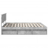 Ramka łóżka Betonowy 200 x 200 cm Materiał drewnopochodny