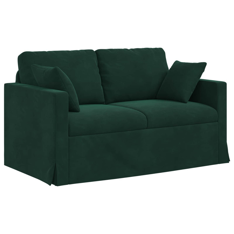 Zestaw Sof 2 pcs Ciemna zieleń 138 x 78 x 80 cm Aksamit