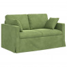 Zestaw Sof 2 pcs Jasnozielony 138 x 78 x 80 cm Aksamit