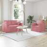 Zestaw Sof 2 pcs Różowy 138 x 78 x 80 cm Aksamit
