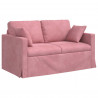 Zestaw Sof 2 pcs Różowy 138 x 78 x 80 cm Aksamit