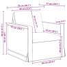 Zestaw Sof 2 pcs Różowy 138 x 78 x 80 cm Aksamit
