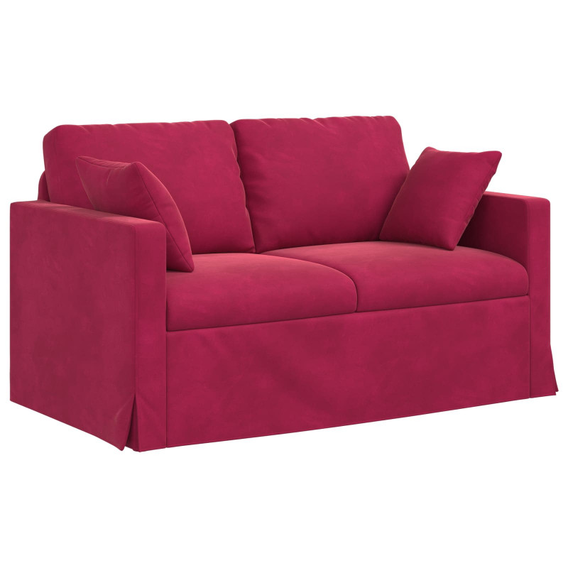 Zestaw Sof 2 pcs Czerwone wino 138 x 78 x 80 cm Aksamit