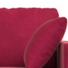 Zestaw Sof 2 pcs Czerwone wino 138 x 78 x 80 cm Aksamit