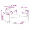 Zestaw Sof 2 pcs Czerwone wino 138 x 78 x 80 cm Aksamit