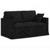 Zestaw Sof 2 pcs Czarny 138 x 78 x 80 cm Aksamit