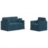 Zestaw Sof 2 pcs Niebieski 138 x 78 x 80 cm Aksamit
