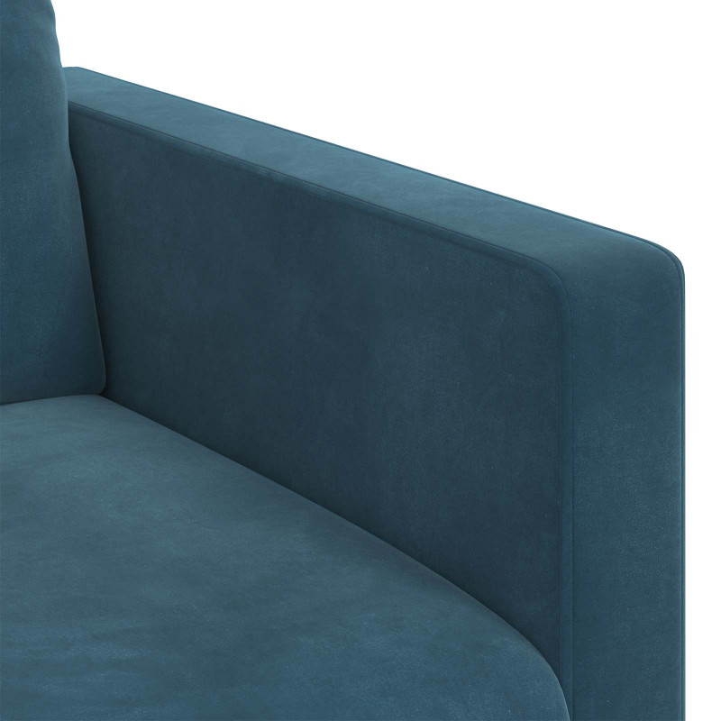Zestaw Sof 2 pcs Niebieski 138 x 78 x 80 cm Aksamit