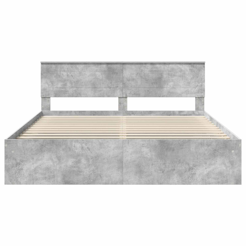 Ramka łóżka Betonowy 180 x 200 cm Materiał drewnopochodny