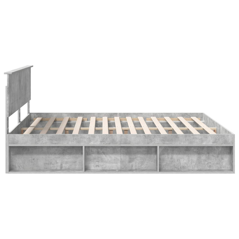 Ramka łóżka Betonowy 180 x 200 cm Materiał drewnopochodny