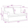 Zestaw Sof 2 pcs Ciemnoszary 144 x 80 x 85 cm tkanina