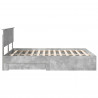 Ramka łóżka Betonowy szary 140 x 190 cm Materiał drewnopochodny