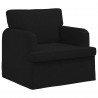 Zestaw Sof 2 pcs Czarny 144 x 80 x 85 cm tkanina