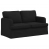 Zestaw Sof 2 pcs Czarny 144 x 80 x 85 cm tkanina