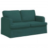 Zestaw Sof 2 pcs Ciemna zieleń 144 x 80 x 85 cm tkanina
