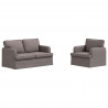 Zestaw Sof 2 pcs Ciemnoszary 144 x 80 x 85 cm tkanina