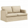 Zestaw Sof 2 pcs Kremowy 144 x 80 x 85 cm tkanina