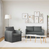 Zestaw Sof 2 pcs Ciemnoszary 196 x 82 x 85 cm tkanina