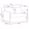 Zestaw Sof 2 pcs Ciemnoszary 196 x 82 x 85 cm tkanina