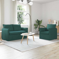 Zestaw Sof 2 pcs Ciemna zieleń 196 x 82 x 85 cm tkanina
